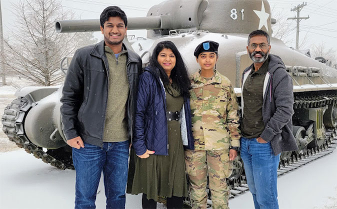 Actress Akila Narayanaan in US Army