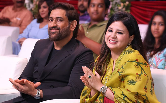 Dhoni and Sakshi Dhoni in LGM Audio Launch