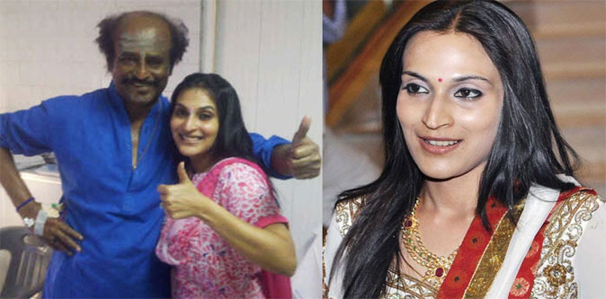 Rajinikanth and Aishwarya Dhanush