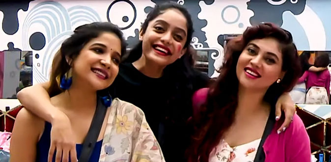 Sakshi, Abirami and Sherin in Big Boss