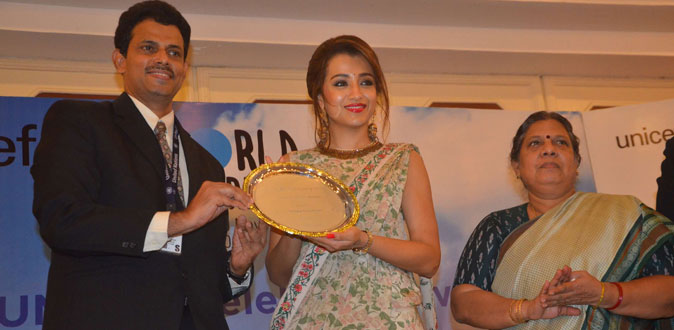 Trisha joins hands with UNICEF to promote child rights