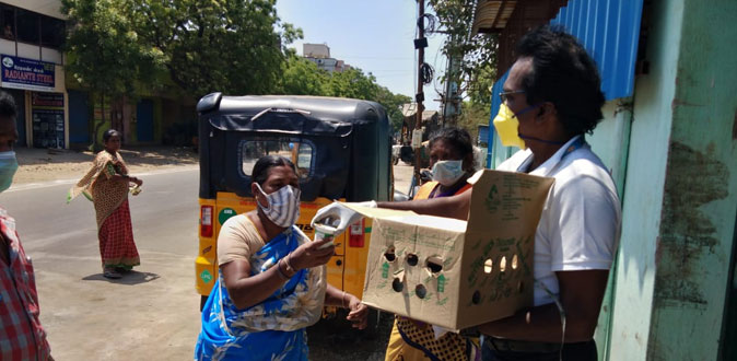Thirumala Milk distributes free products to all COVID Warriors