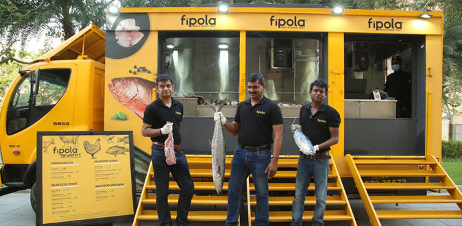 Fipola On Wheels fresh meat food trucks launched by Fipola Retail India in Chennai