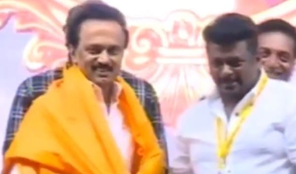 Parthiban and MK Stalin