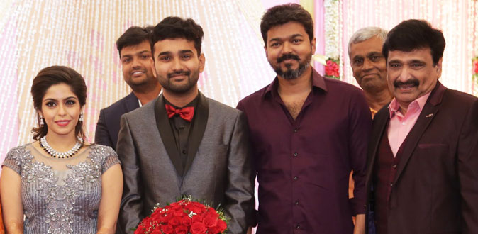 Vijay in Ramesh Kanna son Marriage